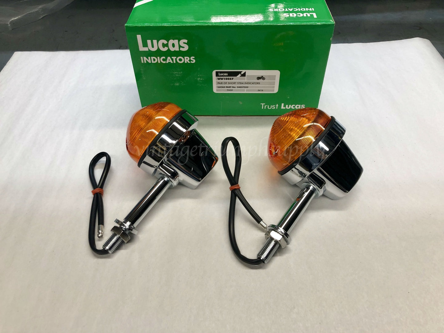 Norton Turn Signal Set 1971-1976 Lucas Made In England Short Stem