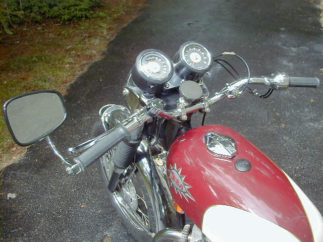 Single Chrome Bar End Mirror