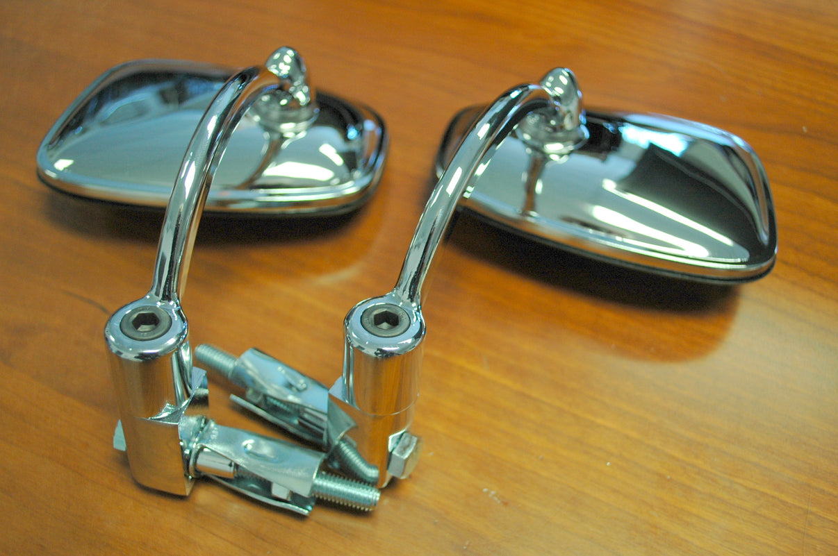 Pair of Chrome Bar End Mirrors – Commmando Specialties