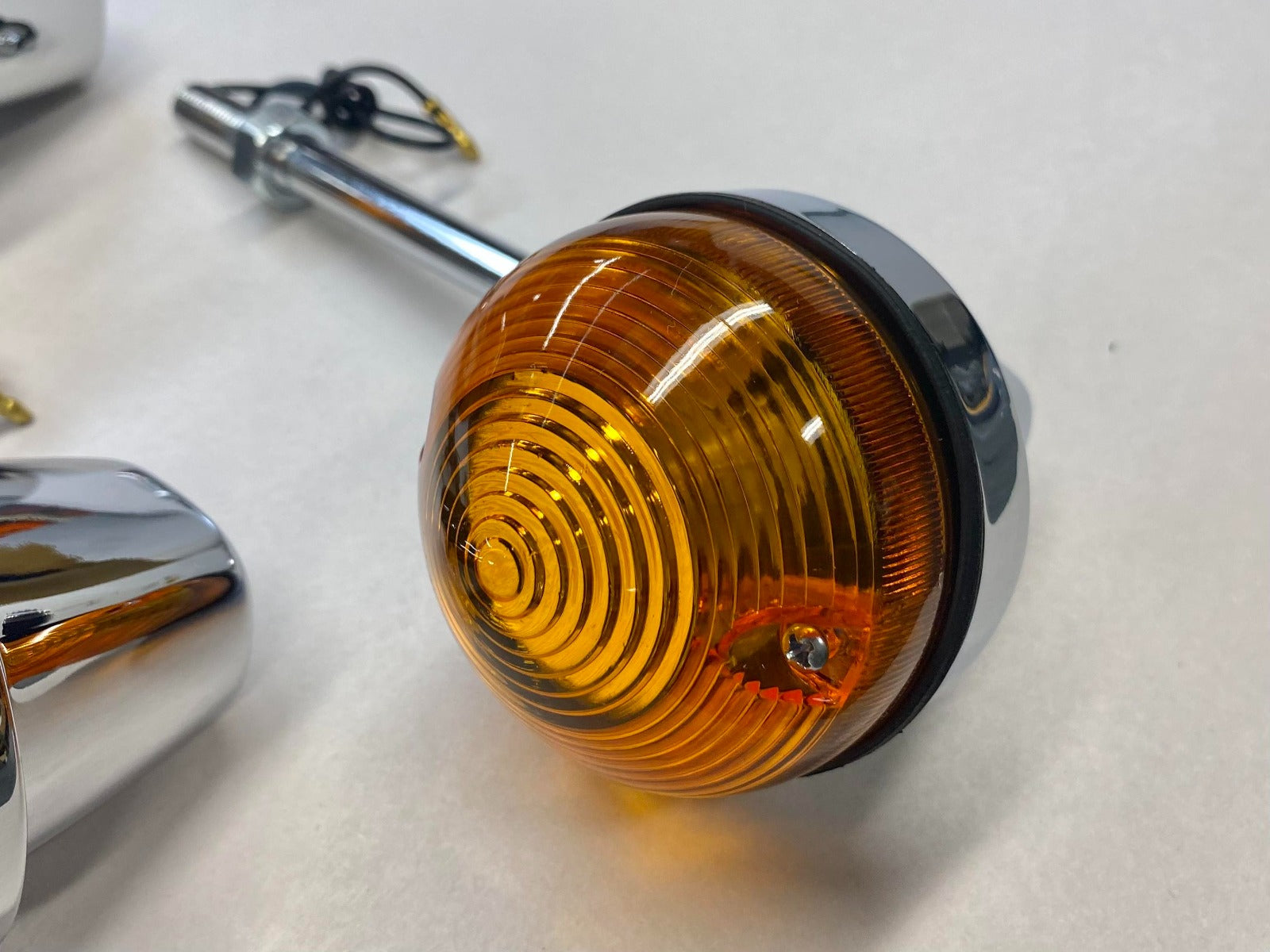 Emgo Complete Bulb Tail Lamp Assembly For BSA, Norton, Triumph OIF 1962-72 – Lucas Style, Black Housing, Red Lens